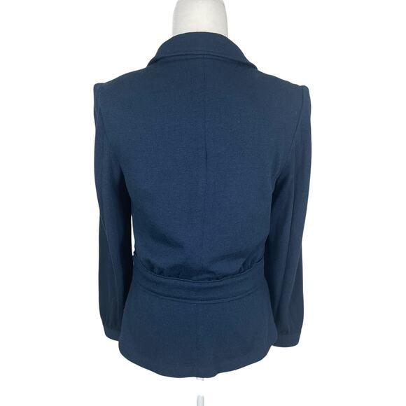 Banana Republic 100% Wool Blazer Jacket Classic Preppy Retro Blue Size Medium - Picture 7 of 13
